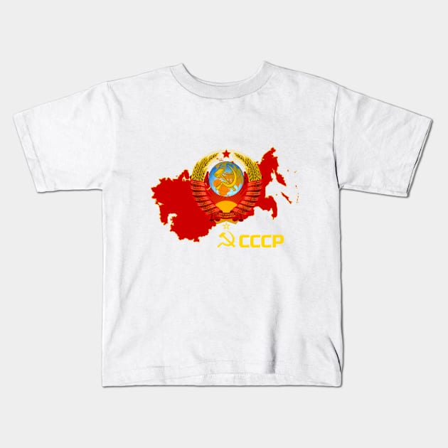 CCCP - The Soviet Union Kids T-Shirt by enigmaart